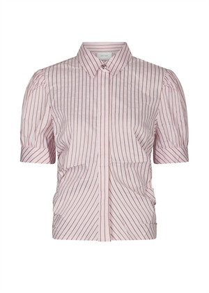 Frannie structure stripe skjorte Light Pink Neo Noir
